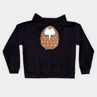 Retro Brown Owl, Night time bird. Kids Hoodie